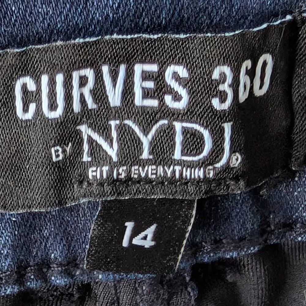 NYDJ Curves 360 High Rise Jeans Blue Size 14  $20.00 - Picture 6 of 8